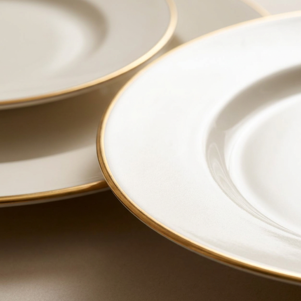 Wide-Rim Ivory Charger Plates – Set of 2
